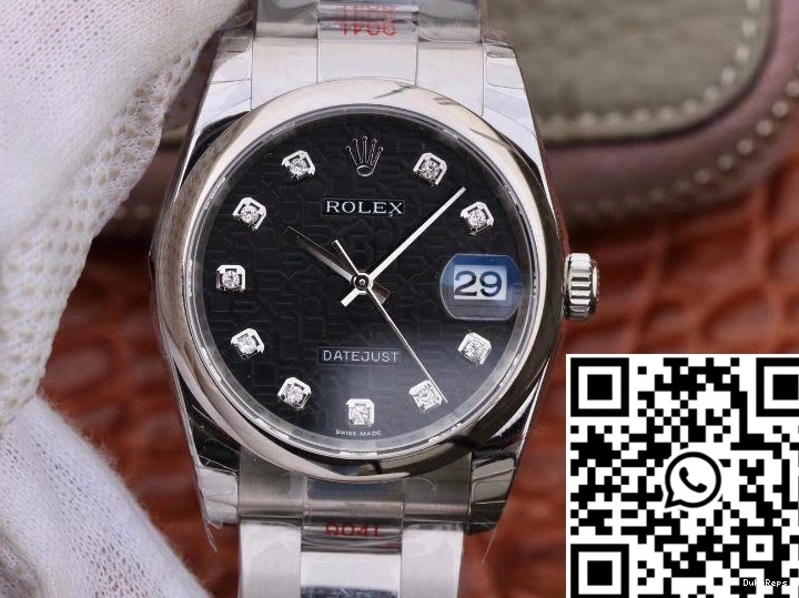 DJ 36mm 116200 Dial Factory Rolex Black Datejust 0414